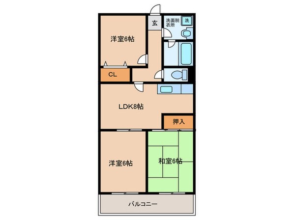 新栄プロパティー峰塚の物件間取画像